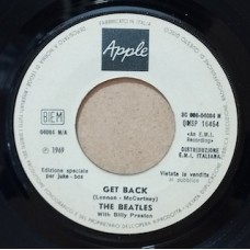GET BACK / DON'T LET ME DOWN - 7" ITALY